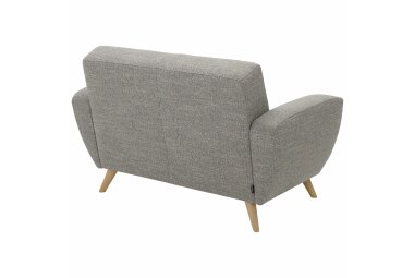 Sofa 2-Sitzer Kaitlyn Bezug Flachgewebe Buche natur / grau 23197