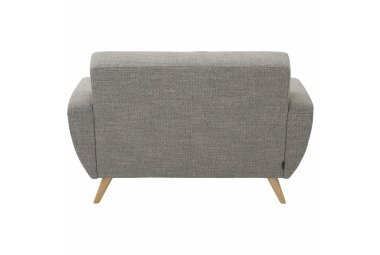 Sofa 2-Sitzer Kaitlyn Bezug Flachgewebe Buche natur / grau 23197