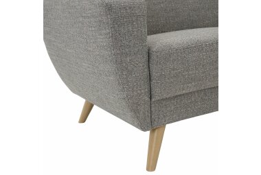 Sofa 2-Sitzer Kaitlyn Bezug Flachgewebe Buche natur / grau 23197