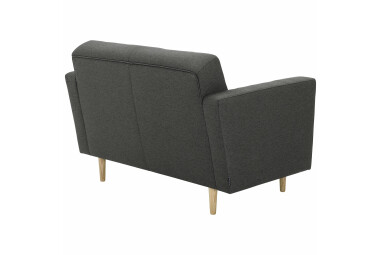 Sofa 2-Sitzer Kaisa Bezug Flachgewebe Esche natur / anthrazit 23192