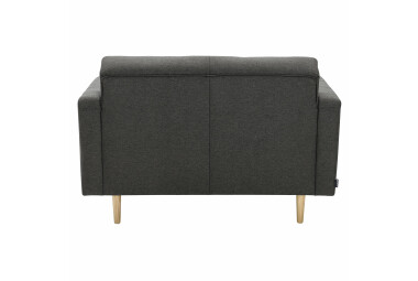 Sofa 2-Sitzer Kaisa Bezug Flachgewebe Esche natur / anthrazit 23192