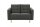 Sofa 2-Sitzer Kaisa Bezug Flachgewebe Esche natur / anthrazit 23192