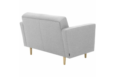 Sofa 2-Sitzer Kaisa Bezug Flachgewebe Esche natur / hellgrau 23193