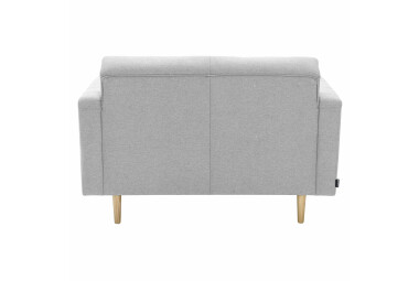 Sofa 2-Sitzer Kaisa Bezug Flachgewebe Esche natur / hellgrau 23193