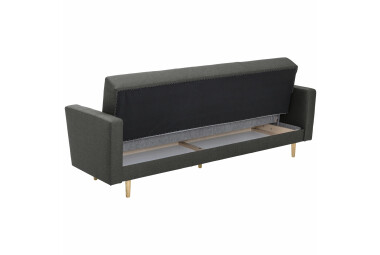 Sofa 3-Sitzer mit Bettfunktion Kaisa Bezug Flachgewebe Esche natur / anthrazit 23190