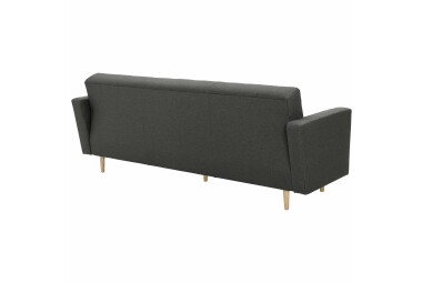 Sofa 3-Sitzer mit Bettfunktion Kaisa Bezug Flachgewebe Esche natur / anthrazit 23190