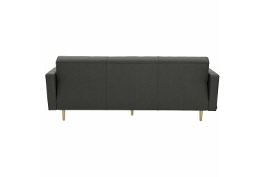 Sofa 3-Sitzer mit Bettfunktion Kaisa Bezug Flachgewebe Esche natur / anthrazit 23190