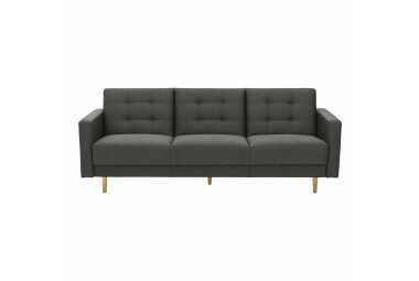 Sofa 3-Sitzer mit Bettfunktion Kaisa Bezug Flachgewebe Esche natur / anthrazit 23190