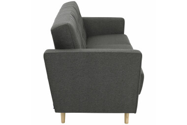 Sofa 3-Sitzer mit Bettfunktion Kaisa Bezug Flachgewebe Esche natur / anthrazit 23190