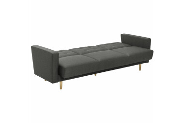 Sofa 3-Sitzer mit Bettfunktion Kaisa Bezug Flachgewebe Esche natur / anthrazit 23190