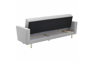 Sofa 3-Sitzer mit Bettfunktion Kaisa Bezug Flachgewebe Esche natur / hellgrau 23191