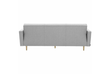 Sofa 3-Sitzer mit Bettfunktion Kaisa Bezug Flachgewebe Esche natur / hellgrau 23191