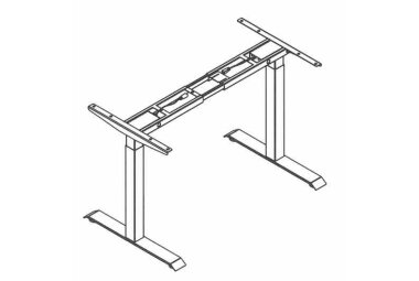 Schreibtisch höhenverstellbar elektrisch Edithe weiß/beton 14236