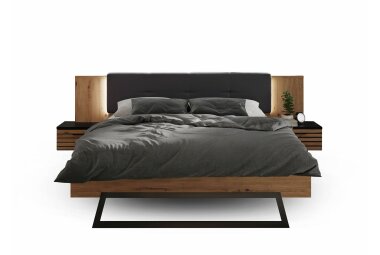 Bett Janet 255x93x211 Artisan Eiche/Schwarz 10260