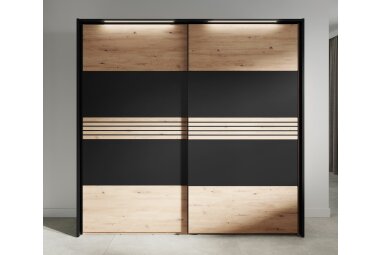 Kleiderschrank Janet 220x214x60 Artisan Eiche/Schwarz 10262