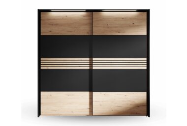 Kleiderschrank Janet 220x214x60 Artisan Eiche/Schwarz 10262