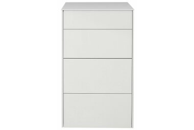 Kommode Elfi 52x42x89 Hochglanz Kreidegrau/Glas Kreidegrau 14795