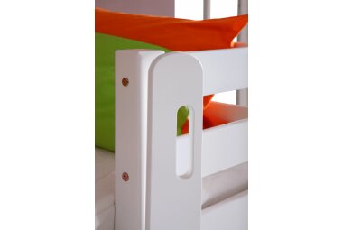 Spielbett Gelasia 208x186x113 Massivholz Weiß lackiert 11134