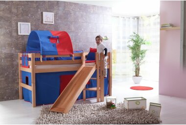 Spielbett Gelja 208x186x113 Massivholz Buche lackiert 11135