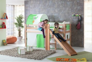 Spielbett Gelya 208x186x113 Massivholz Buche lackiert 11137