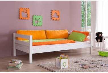 Spielbett Gemma 208x186x113 Massivholz Weiß lackiert 11139