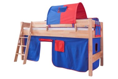 Spielbett Georgiana 208x127x113 Massivholz Buche lackiert...