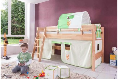 Spielbett Georgianne 208x127x113 Massivholz Buche lackiert 11168