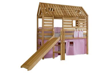 Spielbett Gervaise 208x186x222 Massivholz Buche lackiert...