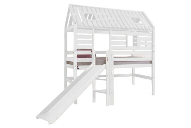 Spielbett Gesine 208x186x222 Massivholz Wei&szlig;...