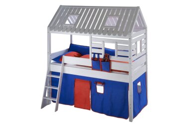 Spielbett Giada 210x110x222 Massivholz Wei&szlig;...