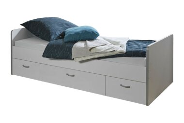 Kojenbett Gilda 205x95x65 Holznachbildung Weiß Hochglanz/Weiß 11224