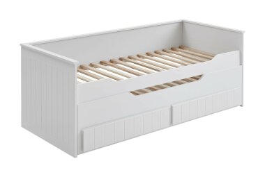 Funktionsbett Gilemette 205x95x90 MDF Weiß lackiert...