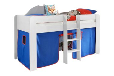 Spielbett Ginette 217x97x107 Holznachbildung Wei&szlig;...