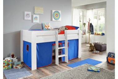 Spielbett Ginette 217x97x107 Holznachbildung Wei&szlig;...