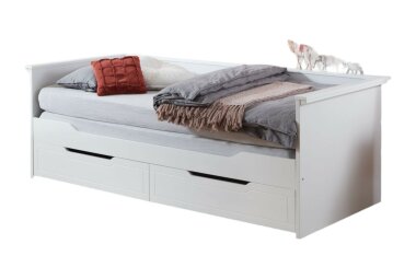 Funktionsbett Giuseppa 208x101x71,5 MDF Wei&szlig;...