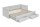 Funktionsbett Giuseppina 206x95x80 MDF Weiß lackiert 11260