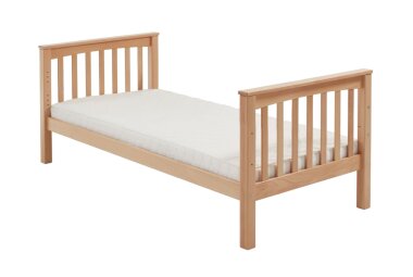 Einzelbett Giustina 209x99x80 Massivholz Buche lackiert 11261