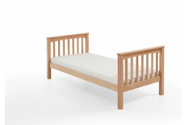 Einzelbett Giustina 209x99x80 Massivholz Buche lackiert...