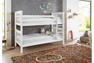 Etagenbett Glikeriia 209x103x160 Massivholz Weiß...