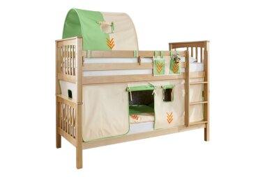 Etagenbett Glukheria 209x103x160 Massivholz Buche...