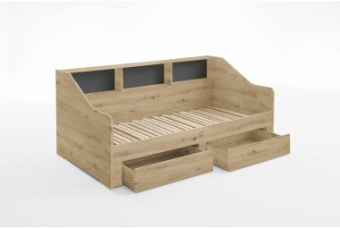 Funktionsbett Gray 206x95x70 Holznachbildung Eiche Artisan 11305