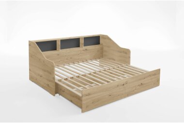 Funktionsbett Gray 206x95x70 Holznachbildung Eiche Artisan 11305