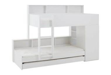 Etagenbett Gostenia 259x111x181 Holznachbildung Weiß 11306