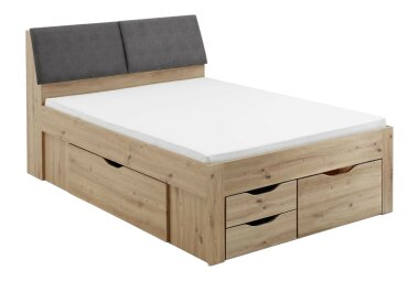 Kastenbett Grid 146x238x104 Holznachbildung Eiche Artisan...