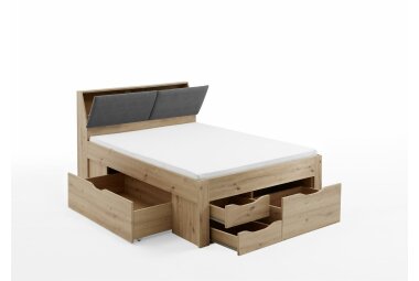 Kastenbett Grid 146x238x104 Holznachbildung Eiche Artisan...