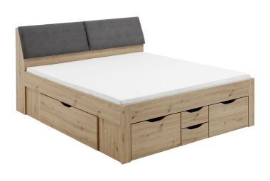 Kastenbett Gert 186x238x104 Holznachbildung Eiche Artisan 11311