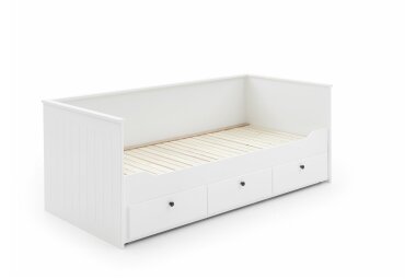 Funktionsbett Grainne 205x98x80 MDF Wei&szlig; lackiert...