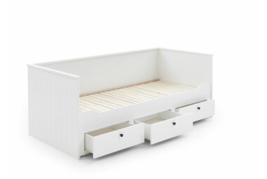 Funktionsbett Grainne 205x98x80 MDF Wei&szlig; lackiert...