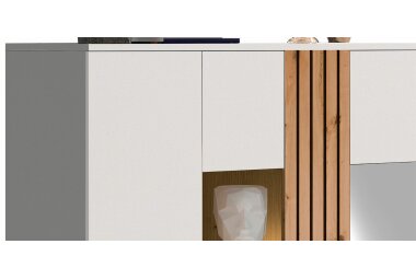 Highboard Jacklin 140x38x115 Weiss/Artisan Eiche 10291