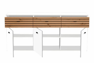 Sideboard Jacklin 168x38x80 Weiss/Artisan Eiche 10292